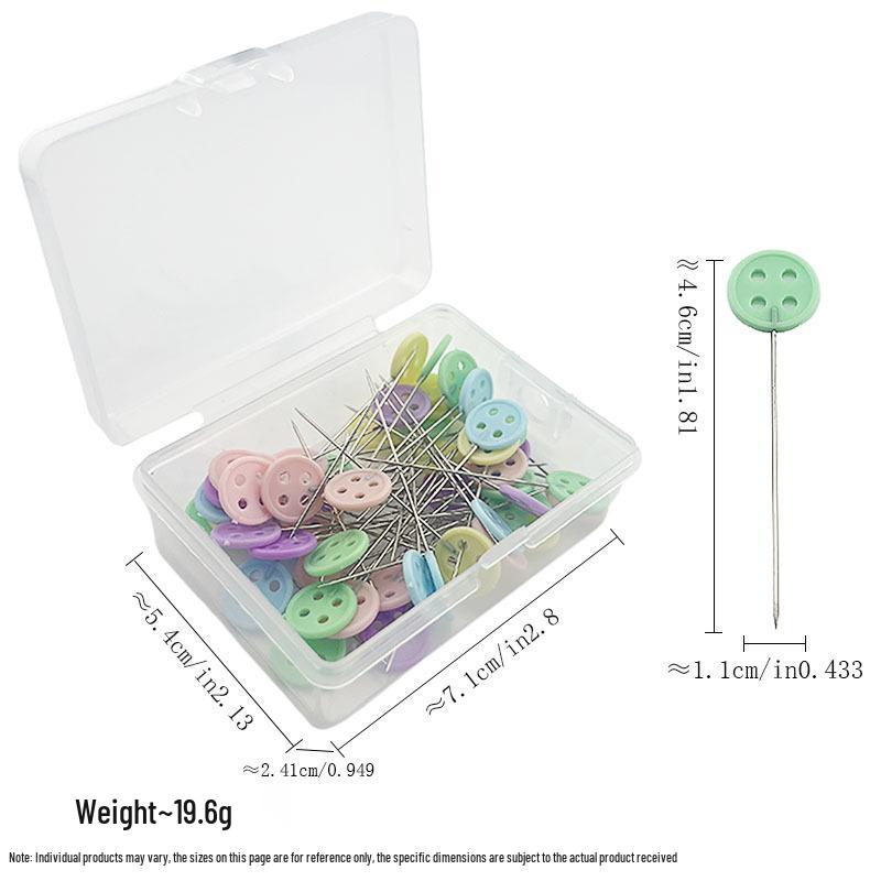 Sewing Patchwork Tools: Plum Blossom Flower Pattern Positioning Pins, 50pcs or 100pcs per Box