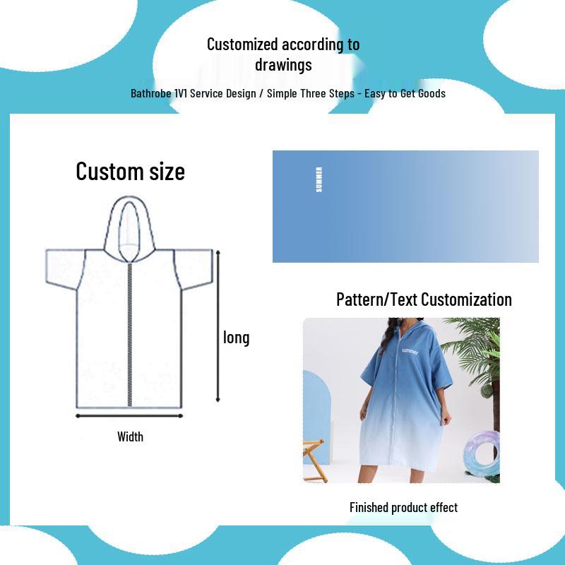Poncho Accappatoio Unisex Asciugatura Rapida per Surf & Nuoto - Morbido Asciugamano da Spiaggia per Cambiarsi in Viaggio per Adulti