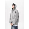 Men's Plus Size Fleece-Lined Button Hoodie - Oversized, Thickened Long Sleeve for Autumn/Winter