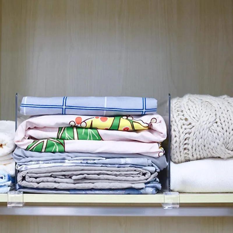 Transparent Wardrobe With Partition Board Clothing Board Cabinet Storage Partition Board Drawer Shelf Partition Storage Tool YLE371