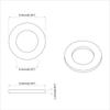 Washers 12 Pcs Silver 10 X 10 X 0.8 Mm Iron