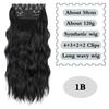 MISS WIG Synthetic 4PCS Clip In Hair Extension Long Wavy Curly Hair Extension Natural Double Weft Soft Hairpieces For Women Full Head