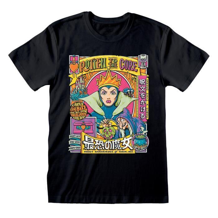 T shirt à manches courtes Disney Rotten to the Core Noir Unisexe M