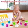Giocattoli Educativi Montessori per Bambini 2 3 4 Anni Uova di Pasqua Uovo Intelligente a Forma di Uovo Giochi di Abbinamento Puzzle Regalo per Bambini