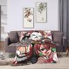 Turbo Granny Dandadan Anime Blanket Street Trend Plush Throw Blanket For Living Room Airplane Travel Flannel Bedspread Bed Cover