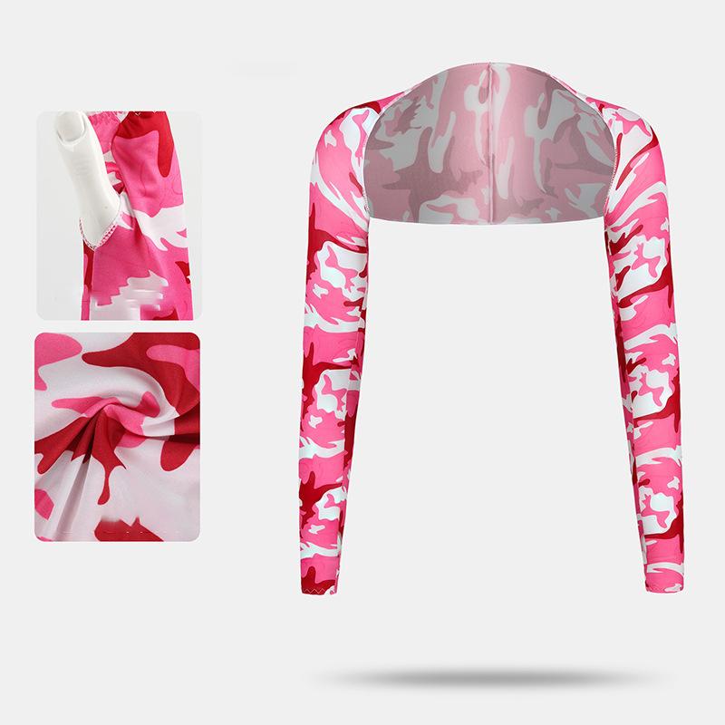 UV Protection Shrug Cooling Cycling Shawl Sun Cover Golf Stretch Breathable Casual Wear Summer Thumb Hole Driving Arm Sleeve