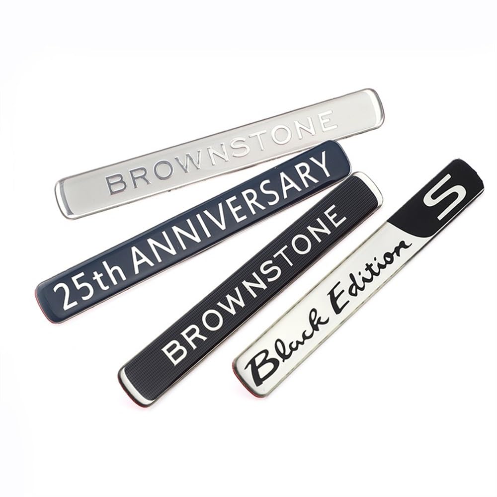 Luopan 1 Aufkleber Autoaufkleber Autoabzeichen Emblem Aufkleber 60. / 25. Jubiläum Executive Weiß Schwarz (Brownstone 1)