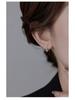 Banyan Tree S925 Silver Punk Hip-Hop Zircon Pointed Hoop Earrings for Women