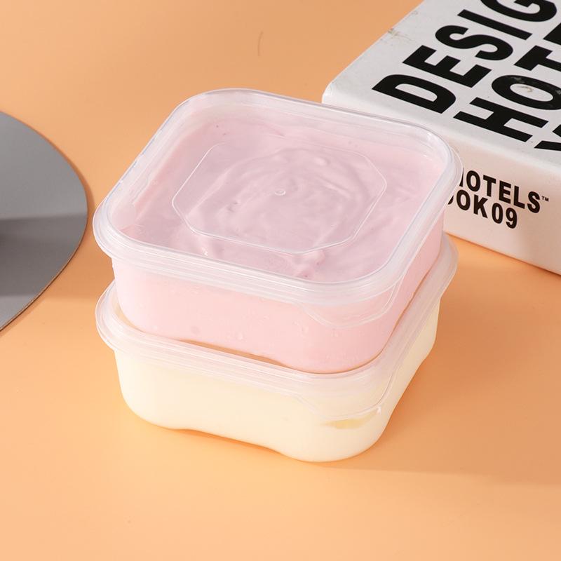 350/650 ml Eiscreme-Aufbewahrungsbehälter Wiederverwendbare Eiscremebox Behälter Form mit Deckel Küche Kühlschrank Aufbewahrung Zuhause