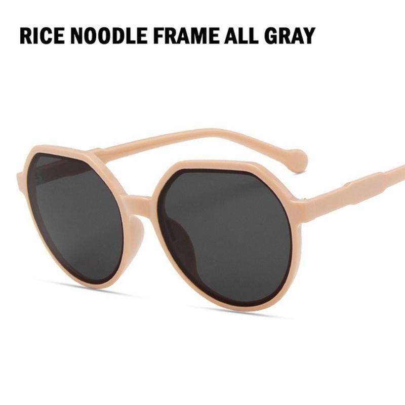 New Fashion Style All-match Trend Sunglasses Personalized Round Frame Sunglasses Ins Trend Candy Color Big Frame Sunglasses