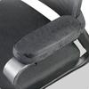 Strapped Armrest Pad Attached Straps Soft Rounded Rectangular Black