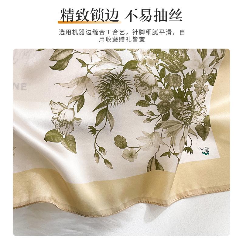 100% Natural Silk Scarf Women Shawls Wraps Foulard Scarves Pashmina Neckerchief Female Hijab Bandana bufanda Square Kerchief