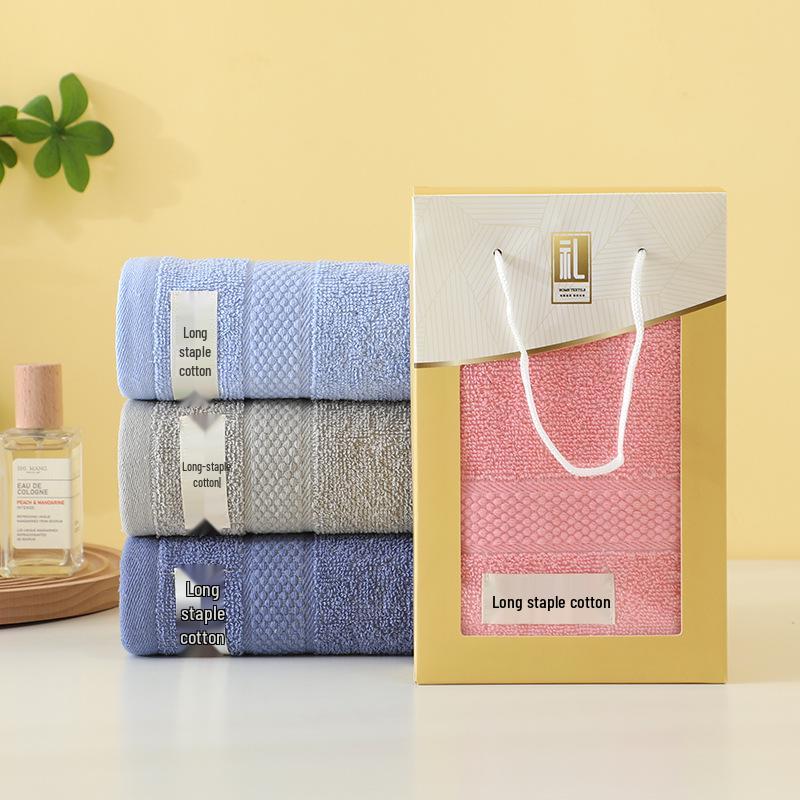 Custom Embroidered Pure Cotton Towel Gift Box - Wedding, Souvenir, or Company Gift