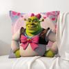 Funny Cartoon S-Shreks Pillow Case Natural Linen Organic Fabric Double-Sided Printing Breathable Perfect For Home Decor