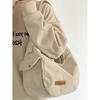 Corduroy Shoulder Bag Women Casual Crossbody Bag Half Moon Hobo Bag Soft Fabric Tote with Strap Cute Pendant