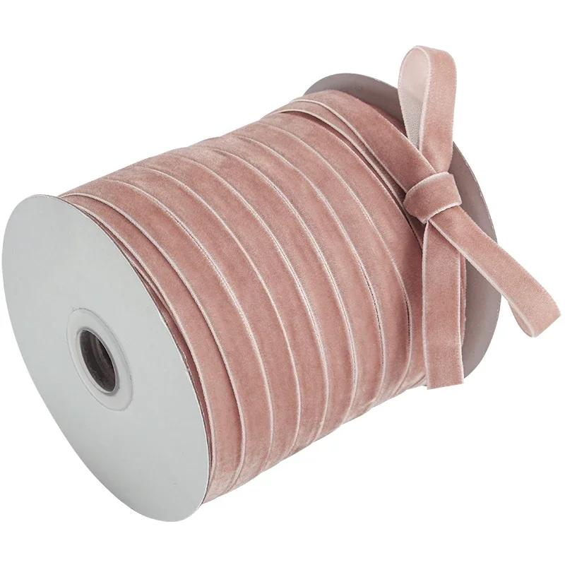 50yards 10mm Velvet Ribbon Wedding Party Decoration Handmade Gift Wrapping Hair Bows DIY Christmas  Sewing Crafts Fabric Ribbons