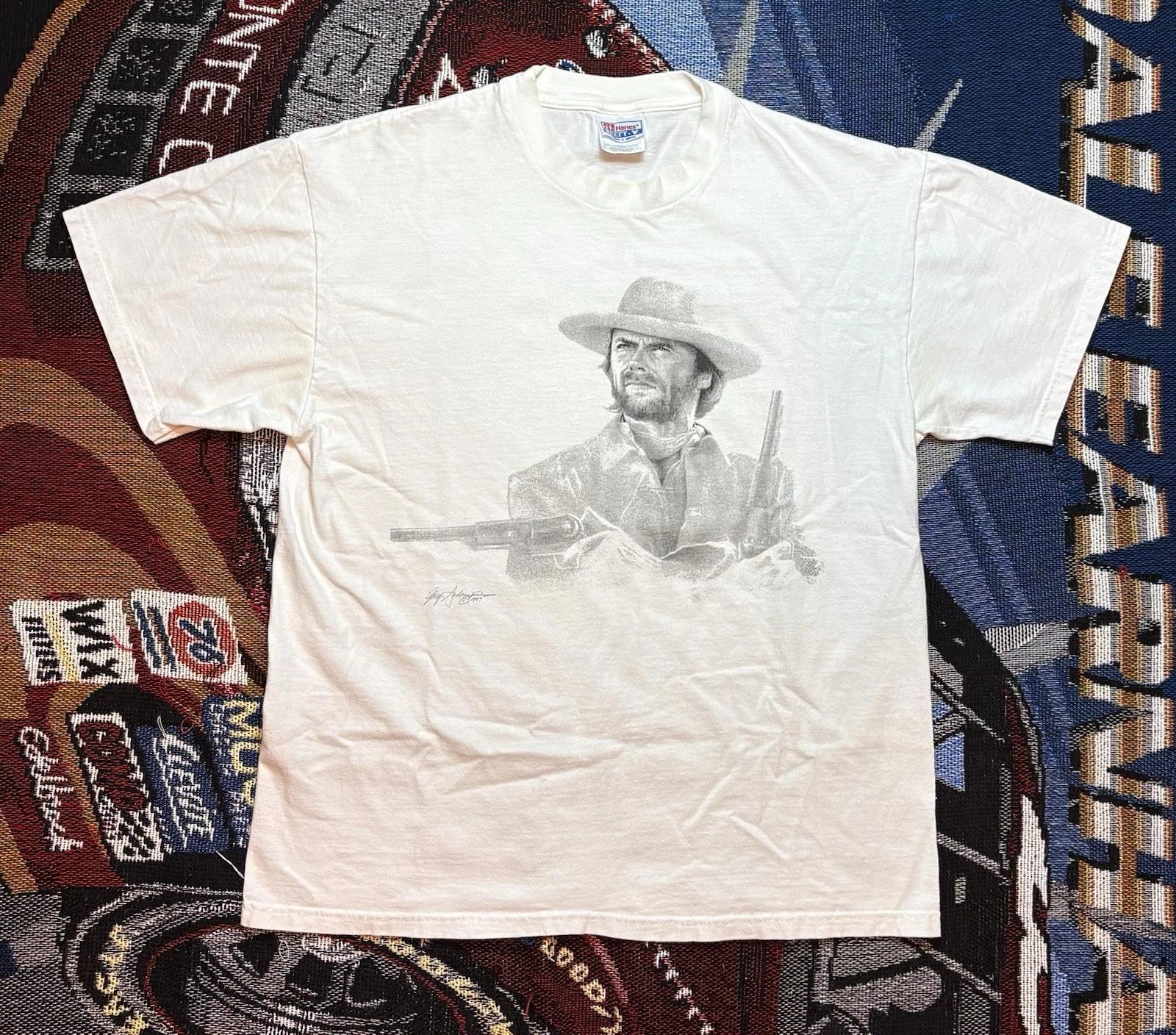Vintage Clint Eastwood Shirt The Outlaw Josey Wales Gary Saderup Men’s Large 90s XL