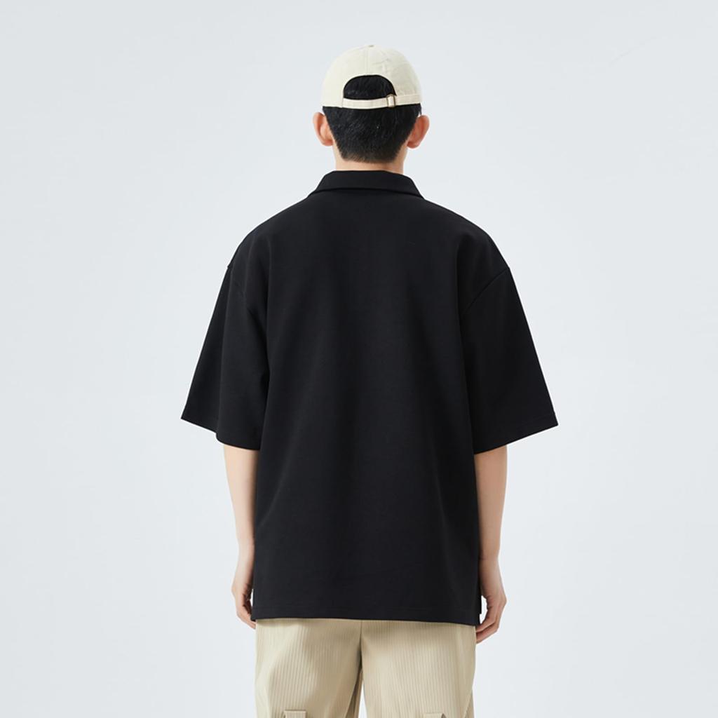 SoarUnique Polo Short Heavyweight with a Minimalist Look 290g Premium Simple Solid Summer Oversized Perfect for Casual Outfits Men's Shirt, Sleeve,