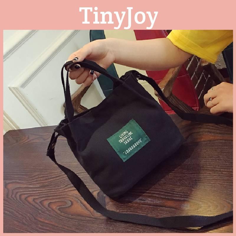 Shoulder Crossbody Bag Canvas Bucket Bags Handbag Letter Printing Gift Women