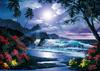 Epoch Marine Art Moonlight Over the Shore 500-Piece Jigsaw Puzzle 38×53cm Illustration Art Adhesive Spatula Ticket