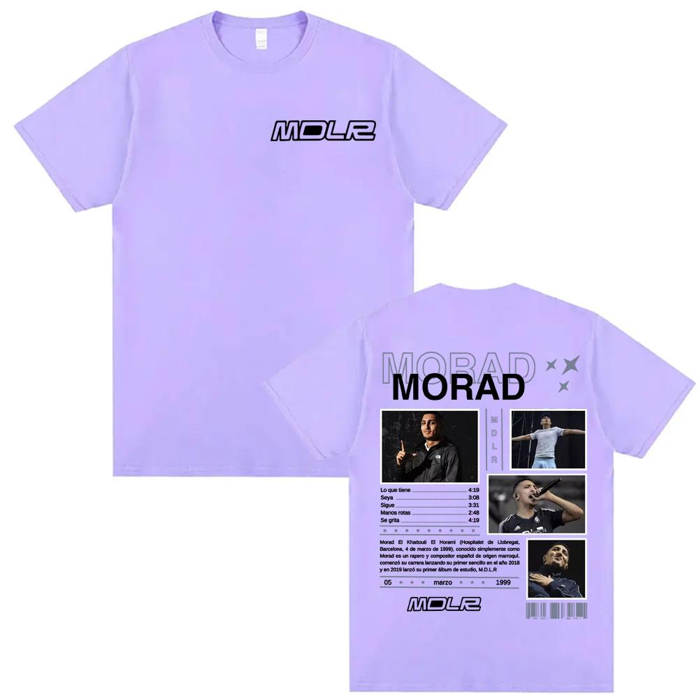 Rapper Morad MDLR 2025 Tour Graphic Tshirts Unisexs Clothing Retro Gothic Oversized Tshirt Unisex High Quality Crewneck T Shirts