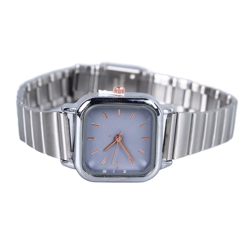 Fashionable Watch Luxurious Exquisite Texture Waterproof Colorfast Smooth Touch Alloy Watch for Women Student Silver