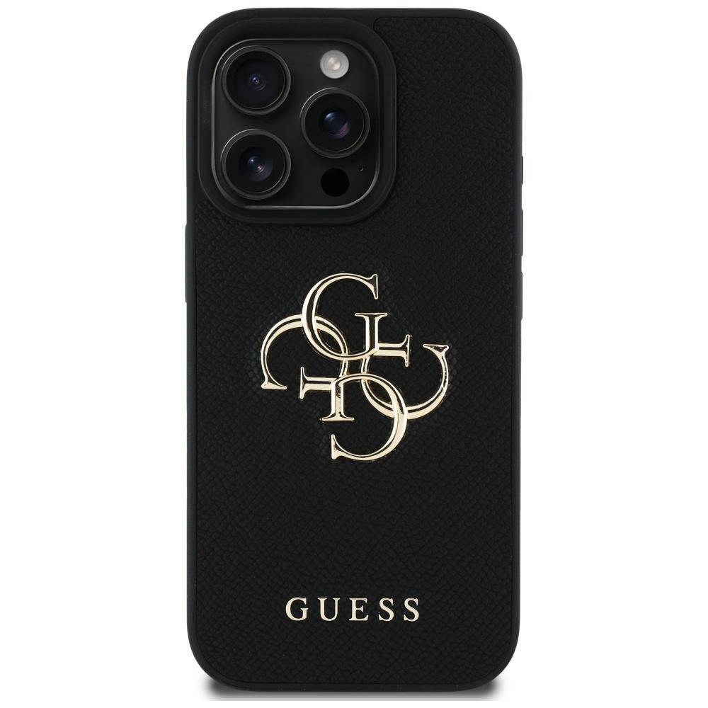 Etui Guess Grained Big 4G Logo Small     Classic Logo Do Iphone 16 Pro Czarny