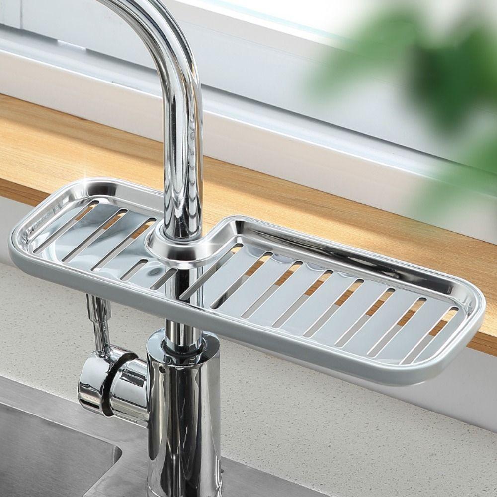 Drainage Storage Faucet Rack Anti-Rust Sink Rack Sponge Bracket Draining Rack  Dish Cloth Storage