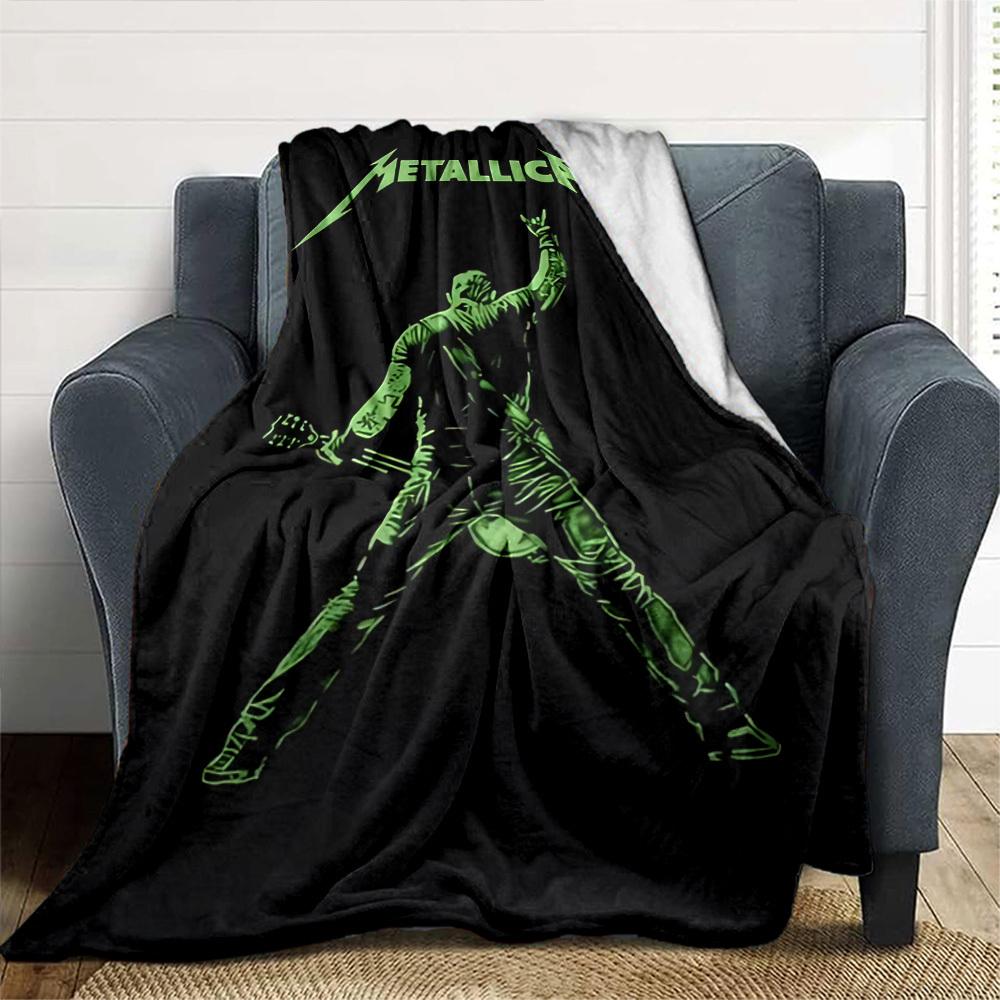 1pc Dragon guitarThemed Blanket Soft Flannel All Season Cozy Throw with Bold Graphic Print, Travel, or Holiday Gift for Family & Friends