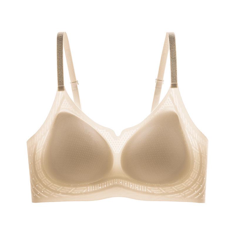 

Cross-Border Seamless Camellia Fragrance Shimmer Bra for Women - Small Chest, Gathered, Thin Cup, Adjustable Straps. XL (38/85ABC)