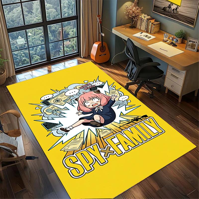 Large Area Floor Mat Rug "Spy × Family" Non Slip Washable Carpet Bedroom Gamer Room Decor—kwq95