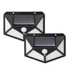 IP65 Waterproof LED Infrared Body Sensing Solar Polycarbonate Diffuser Street Outdoor Black Wireless Wall Lamp