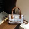 Large Capacity Handbag Commuter Rad Antique Retro Plaid Style Messenger Bag Retro Shoulder Bag