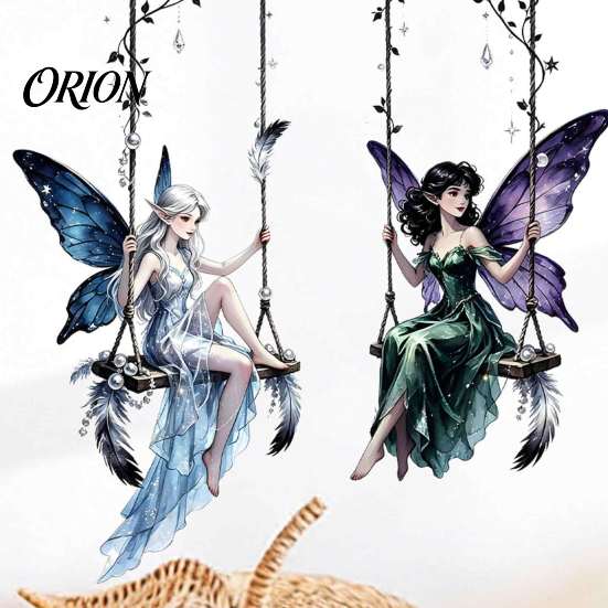 Decorative Wall Decals Swing Fairy Switch Sticker, PVC Self Adhesive Decal for Light And Socket Panels, Romantic Bedroom Decorations Art Decor