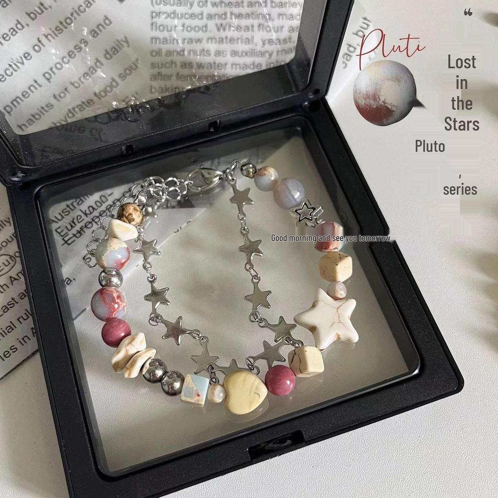 2022 Trendy Beaded Pearl Star Bracelet with Zircon Inlay – Handcrafted Jewelry