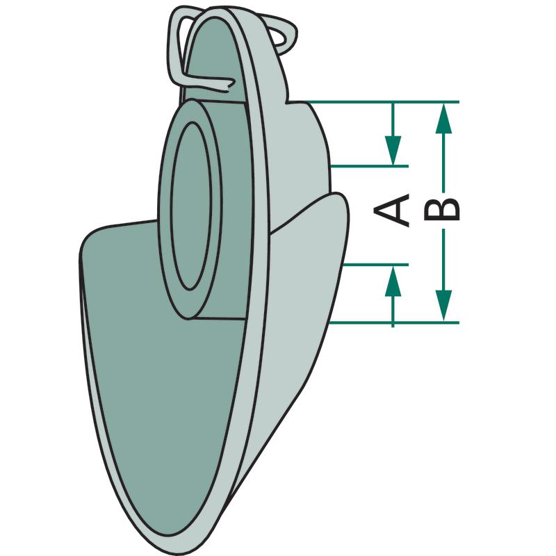Ball with collar for towbar without ball, diameter 37 , diameter 56 , cat. 3 29027 111255