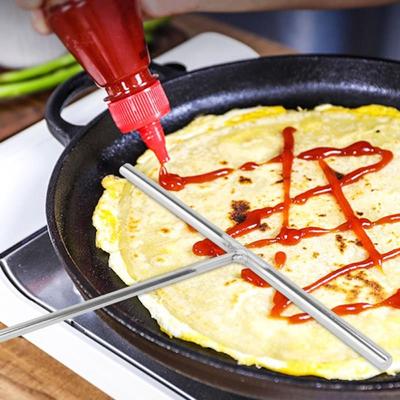 Machine à Crêpes en Acier Inoxydable Distributeur de Pâte Antiadhésif Spatule Outils d'Étalez la Pâte Cuisine