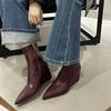 Fashion SUOJIALUN 2025 New Brand Women Short Boots Fashion High Wedge Heel Ladies Elegant Ankle Boots Shoes Outdoor Dress Chelsea Pumps