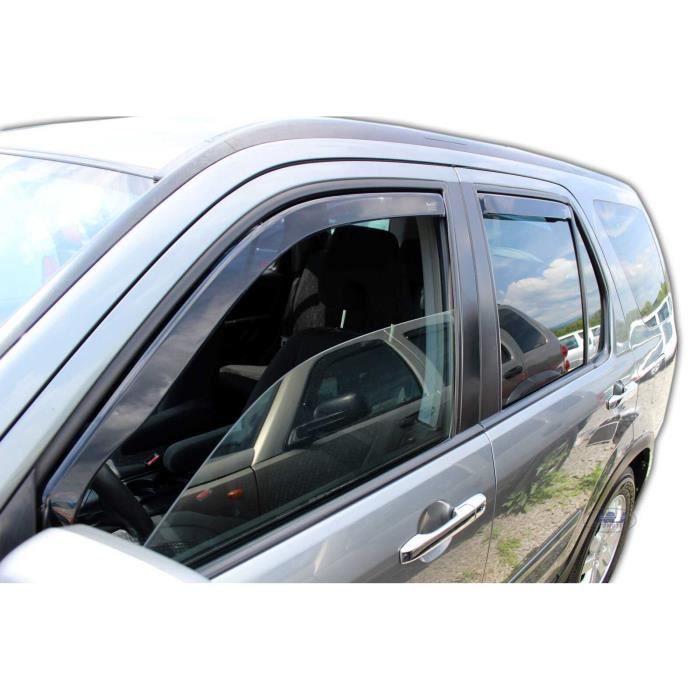 Déflecteurs D'air - J&J AUTOMOTIVE - Honda CR-V 2 - Fumé - Acrylique Renforcé - Installation Facile