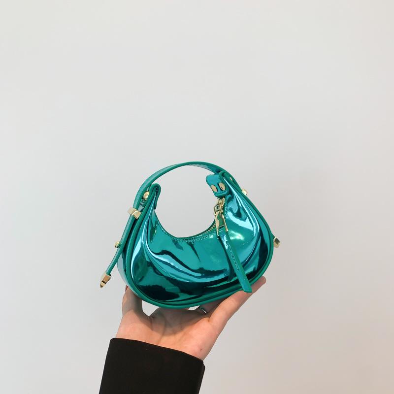 Women bags women bags 2025 new Mori candy color glossy ins Internet celebrity portable dumpling bag tide