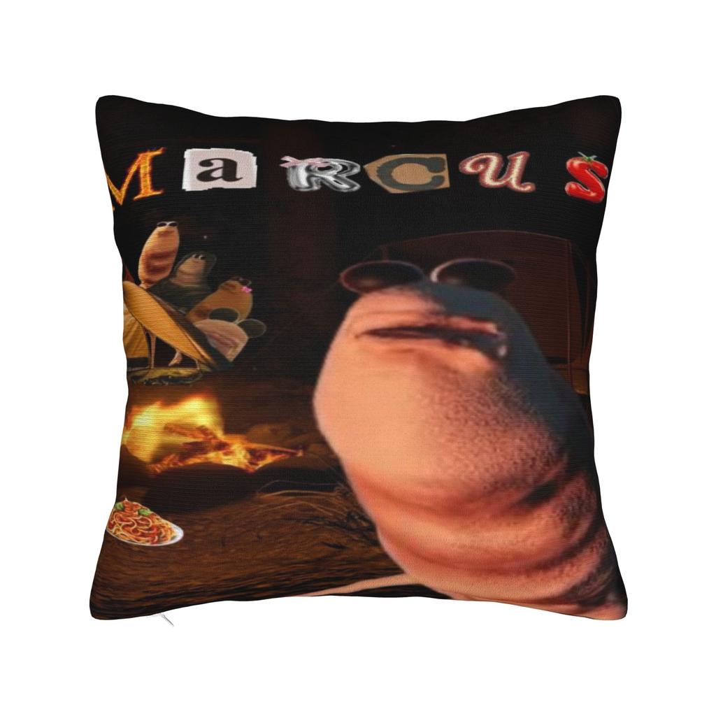 Marcus the Worm Funny Meme Printed Pillowcase Cushion Cover  Throw Pillow Cover Y2K Seat Decoration Zippered Multi-Size