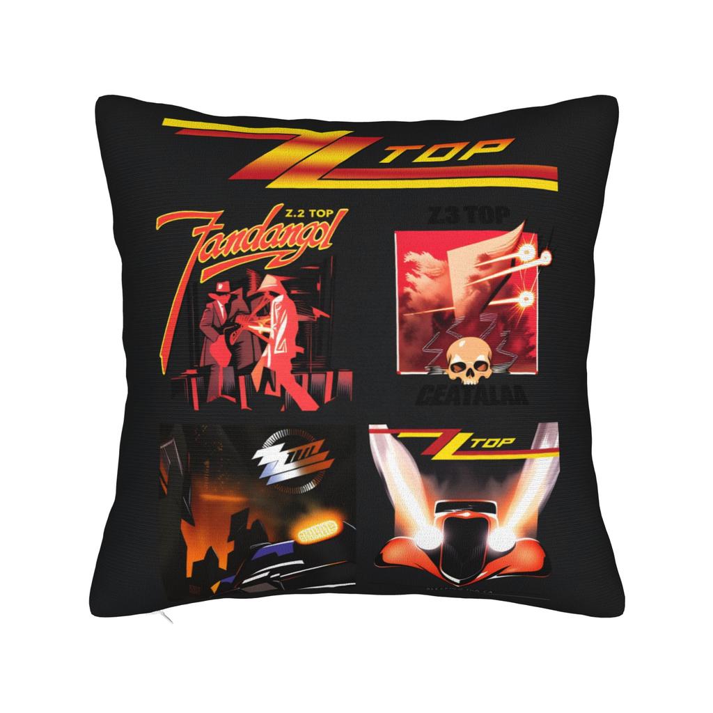 Band Zz Top Pillow Case Comfy Pillow Cover For Couch Sofa Bedroom Kawaii Cushion Cover