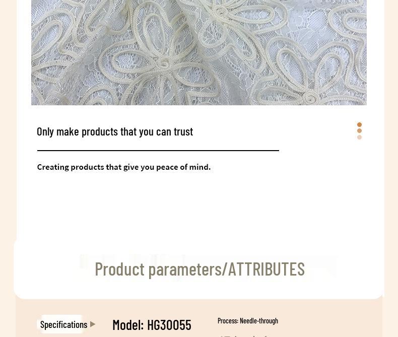 New Style Floral Needle-Punched Elastic Lace Fabric for Fashionable Women's Wedding Dresses & Evening Gowns