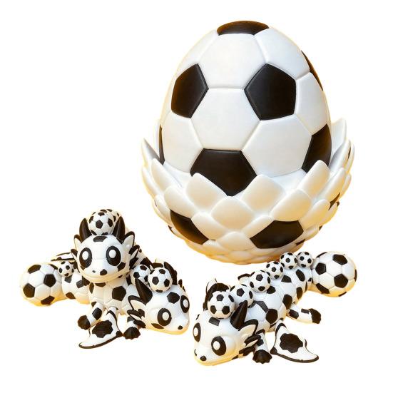 

Yousheng 3D Printed Dragon Egg Ornament Toy with Dragon Figurine Inside, Sports Ball Inspired Fidget Toy, Stress Relief Dragon Statue for Kids Adults D