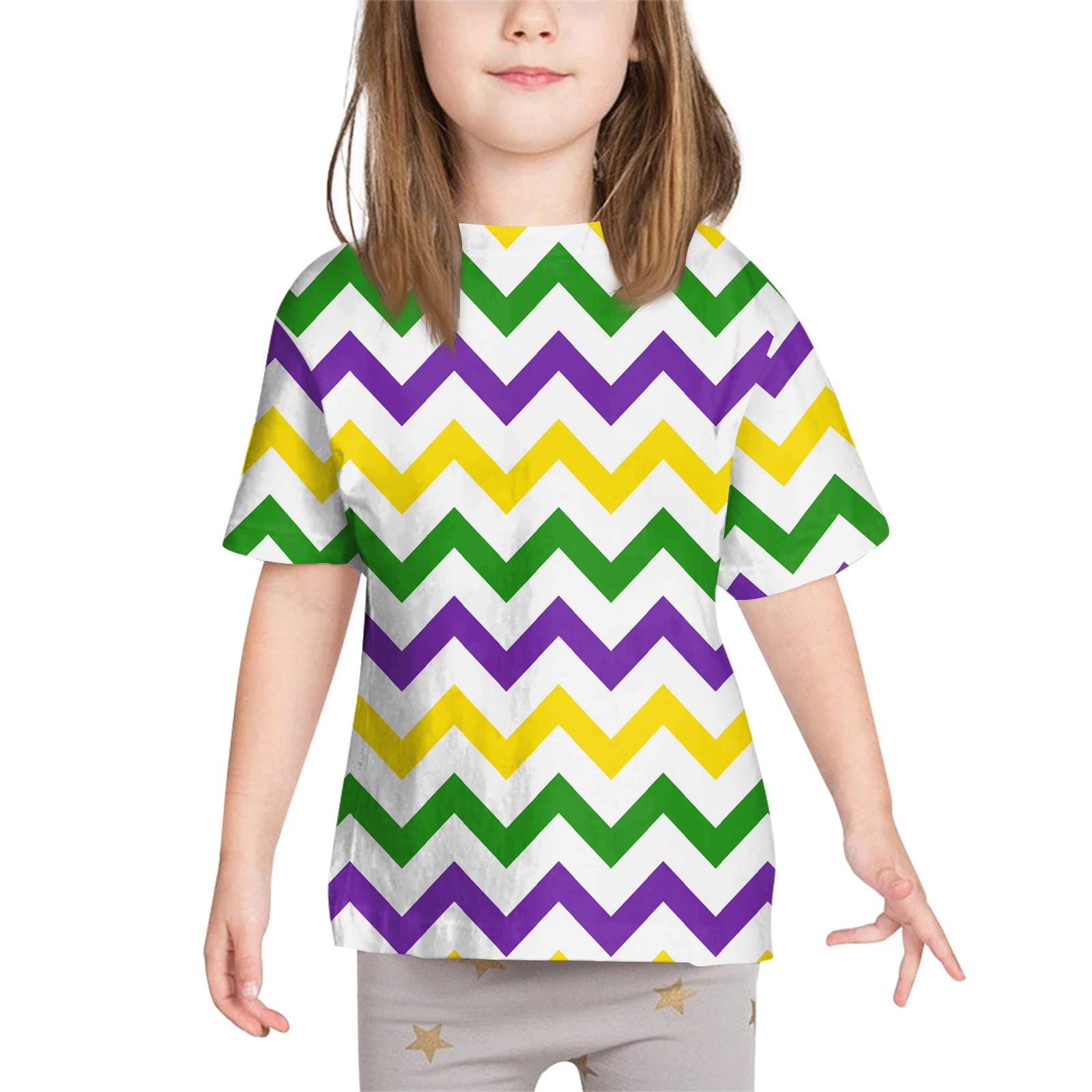 

Детские карнавальные топы, свободные футболки с короткими рукавами и круглым вырезом для мальчиков и девочек, топы 170