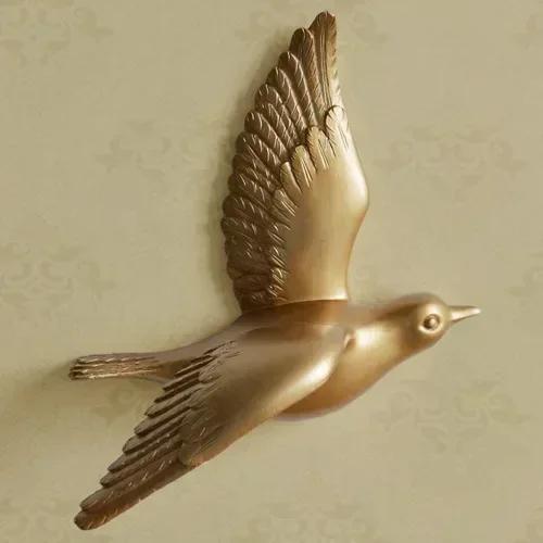 1 Pcs 3D Wall Sticker Ornament Art European Resin Birds Wall Hanging Crafts Decoration Home Livingroom Sofa Beautiful Simple
