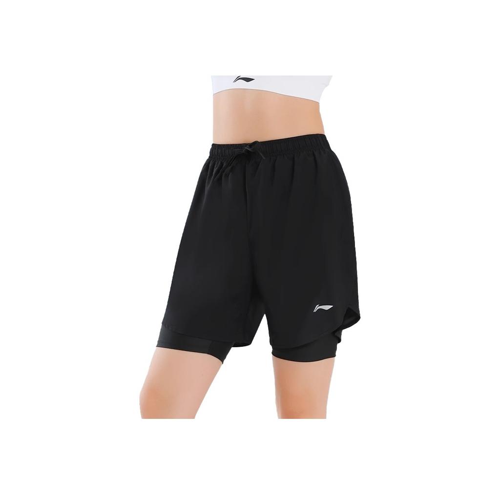 Li-Ning Quick-Drying Breathable Cool Ice Silk Thin Comfortable Anti-Exposure Sports Shorts Women Shorts DACH262-1