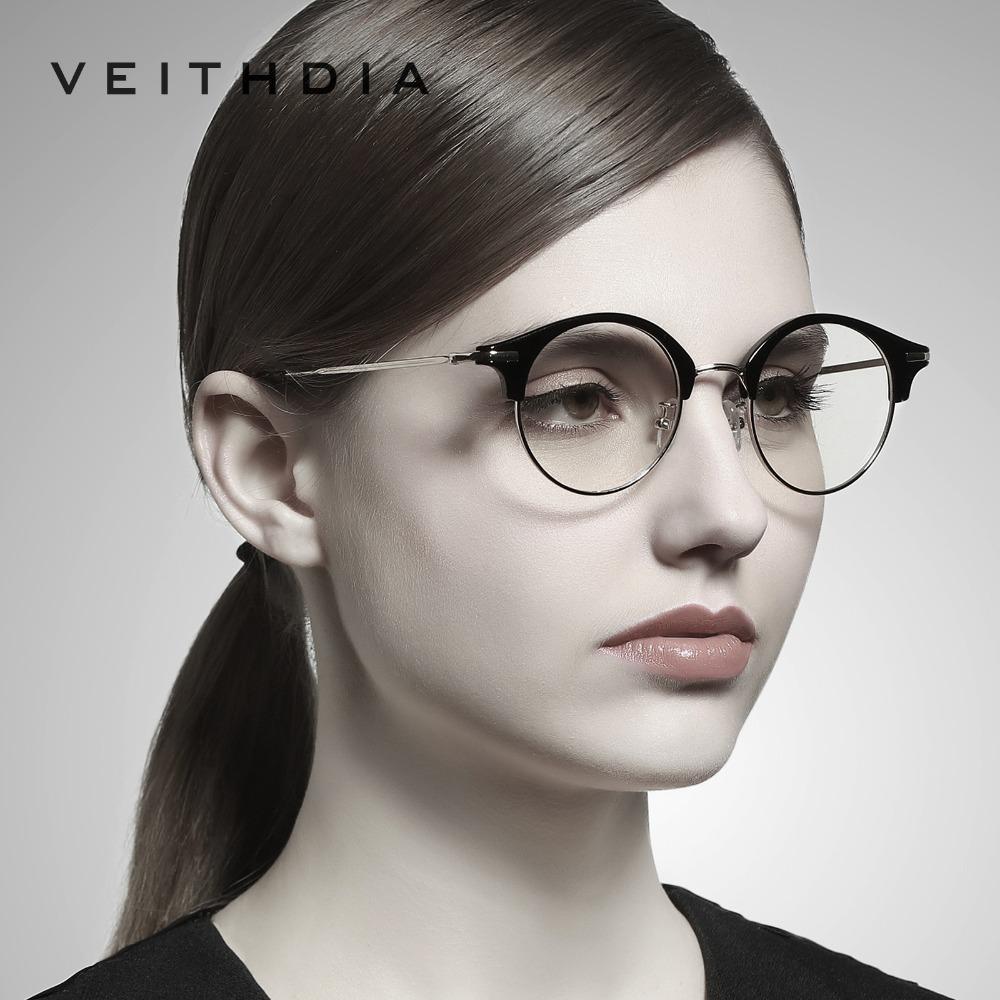 Veithdia Unisex mote kvinner Brilleinnfatning menn Brilleinnfatning Vintage klare linsebriller 1230