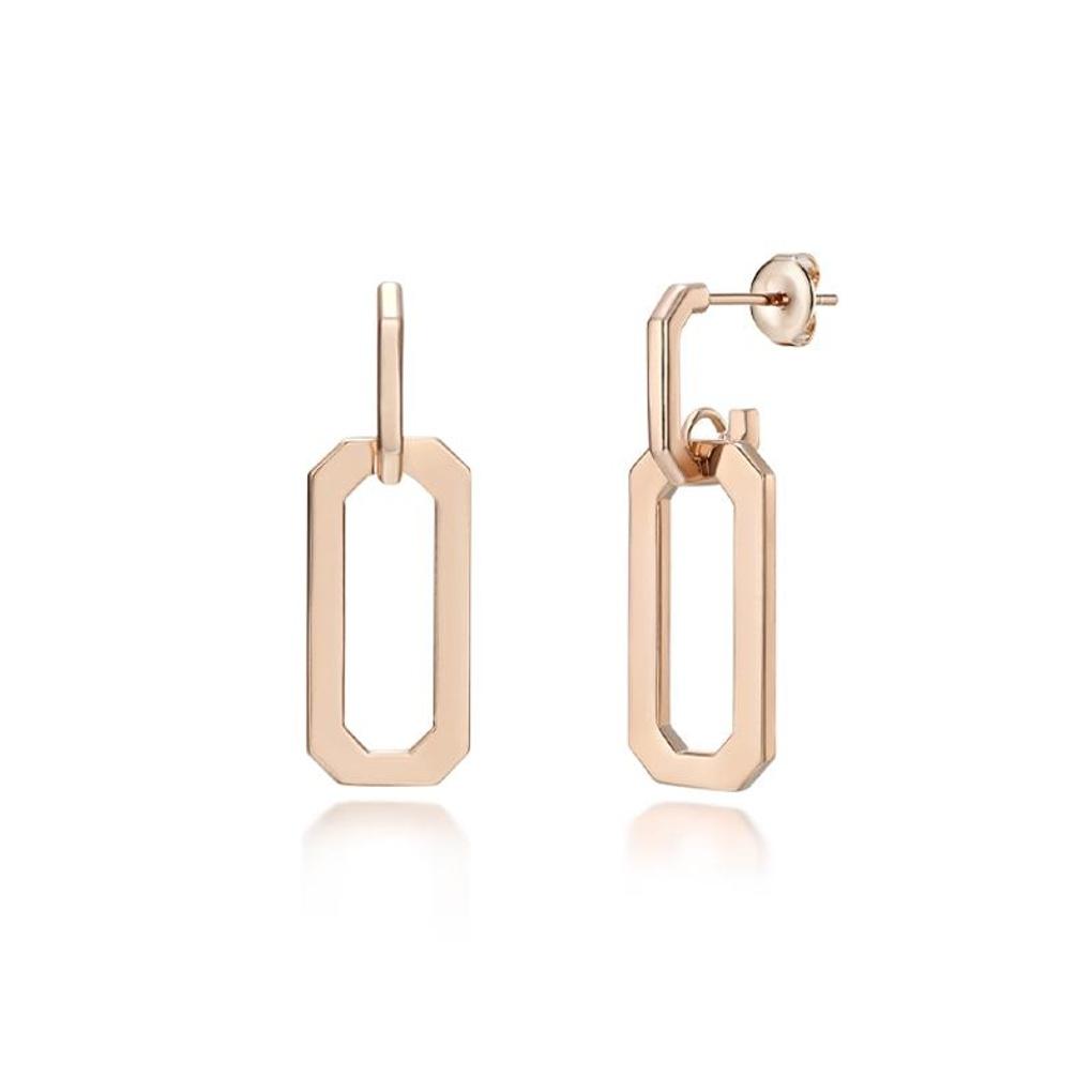 [LsSHOP] 14K Cornice Link Earrings (Gold Plated)_LJ5213BRE