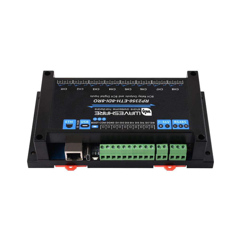 RP2350 Dual-Core 8-Channel Industrial Control Board with Isolated Digital Input